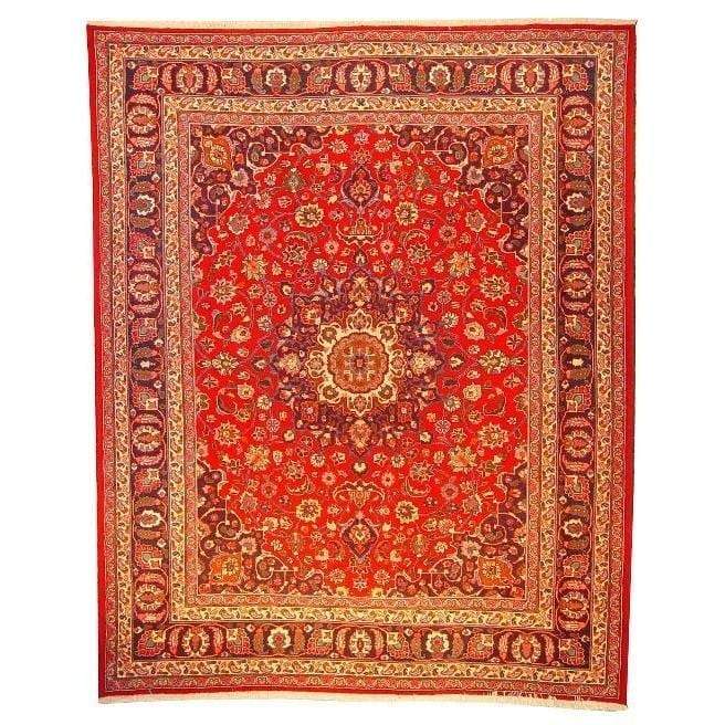 One Of The Kind Persian Mashad Rug 11'1" x 8'7"